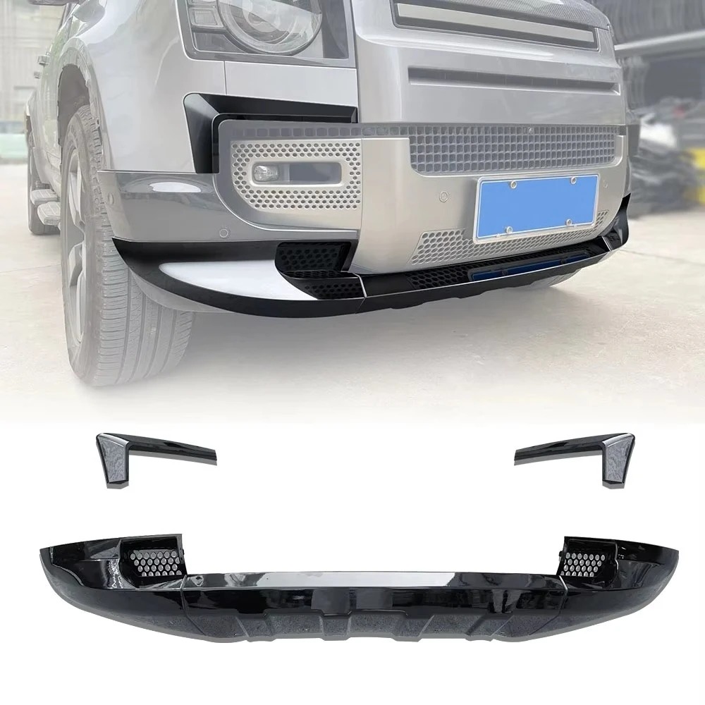 For  Defender 2020- Front Lip Front Shovel Bumper Under Tray Kahn Style